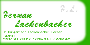 herman lackenbacher business card